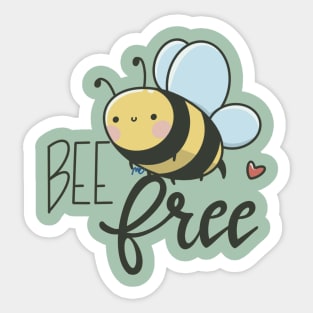 Bee free Sticker